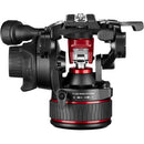 Manfrotto 612 Nitrotech Fluid Video Head and Carbon Fiber Twin Leg Tripod with Ground Spreader