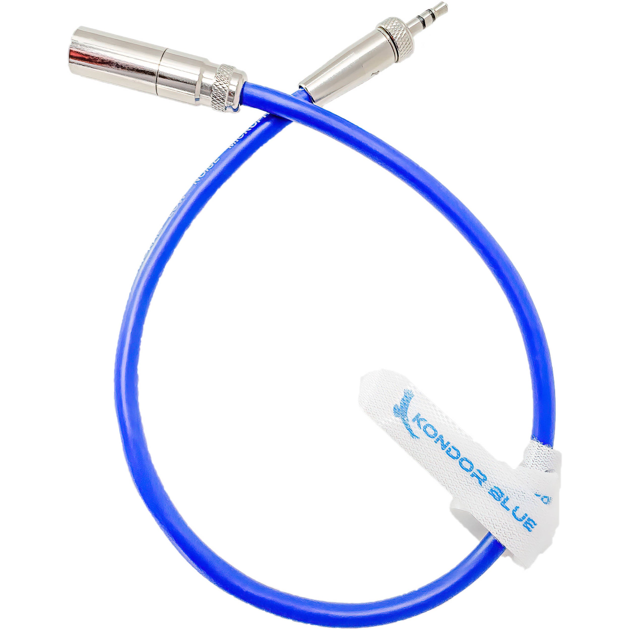 Kondor Blue Mini-XLR Male to Locking 3.5mm Stereo Cable for BMPCC 6K/4K & Canon C70 (Blue)
