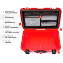 Nanuk 935 Wheeled Hard Utility Case with Padded Divider Insert & Lid Organizer  Red