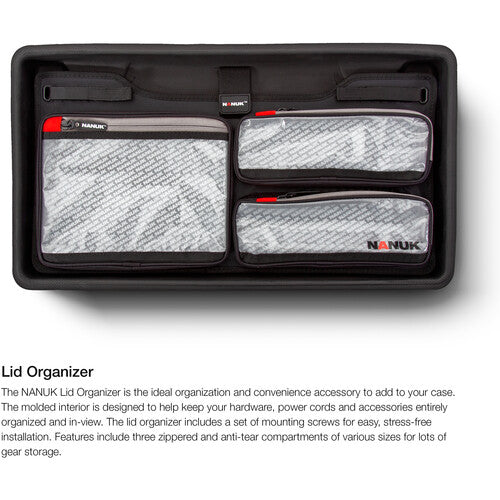 Nanuk 935 Wheeled Hard Utility Case with Padded Divider Insert & Lid Organizer  Red
