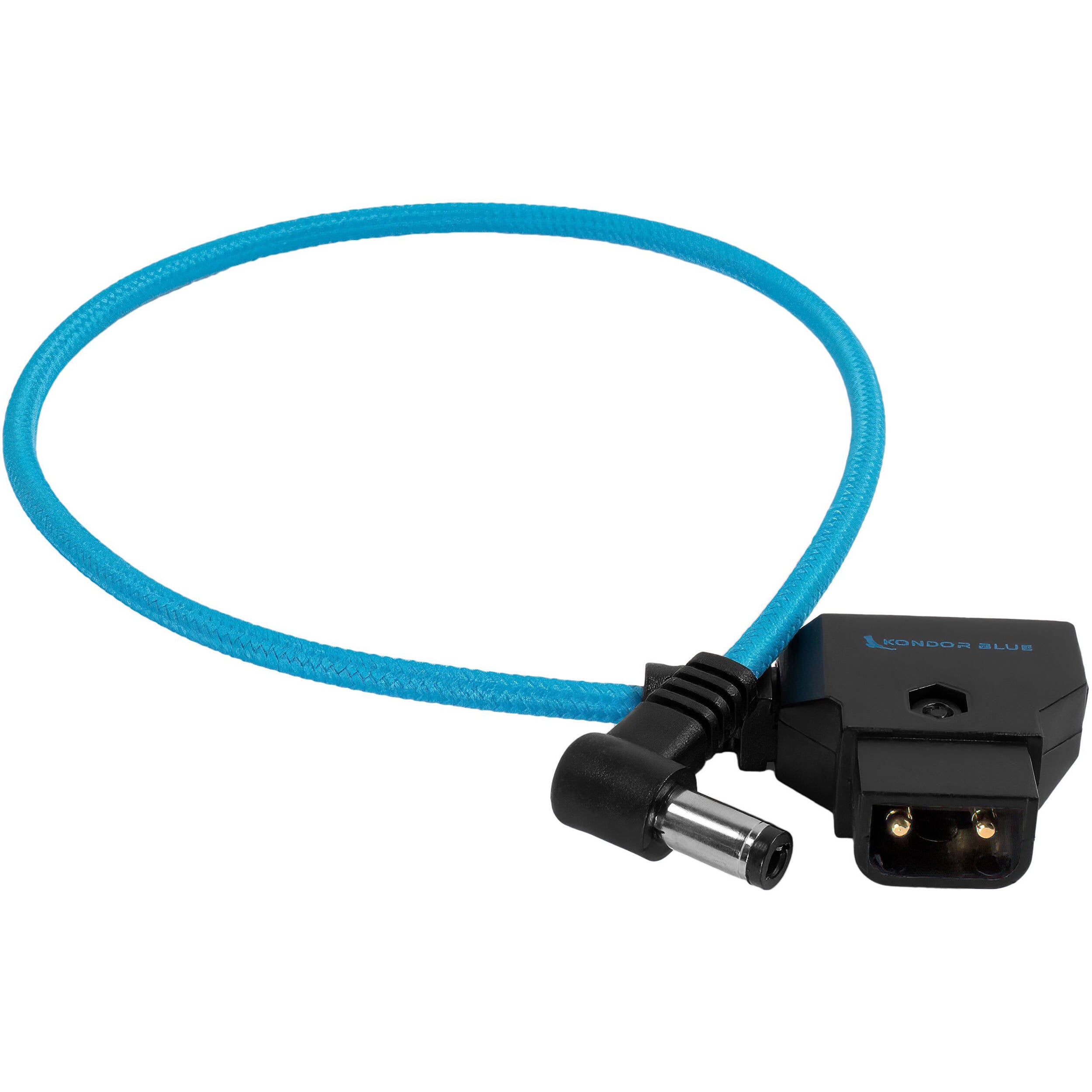 Kondor Blue Straight D-Tap to DC 2.5mm Right-Angle Cable (Kondor Blue,15")