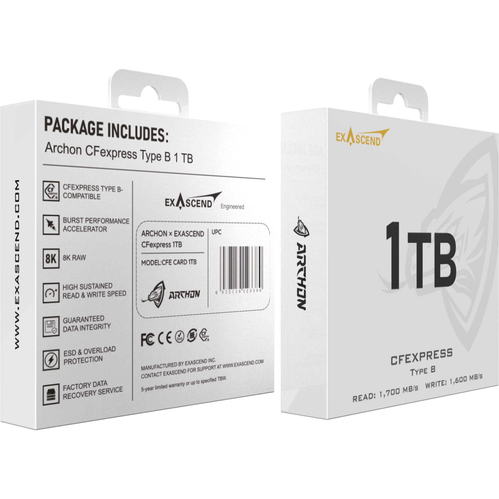 Exascend 1TB Archon CFexpress Type B Memory Card