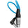 Kondor Blue Right-Angle Mini-XLR Male to XLR Female Cable for BMPCC 6K Pro & Canon C70 (17")
