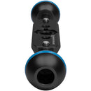 Kondor Blue Cine Magic Arm Extension Bar with Double Ball Head (6", Raven Black)