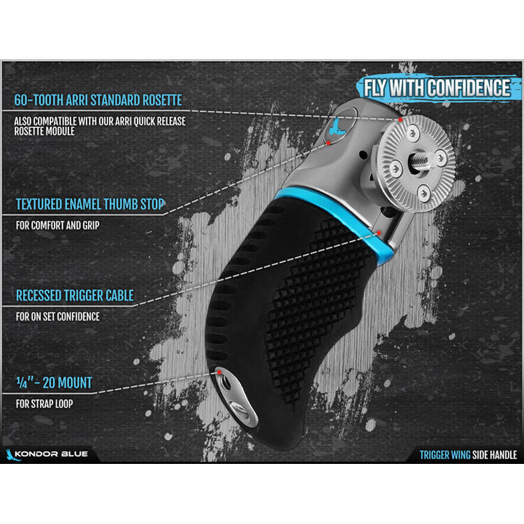 Kondor Blue Trigger Wing Side Handle (Raven Black)