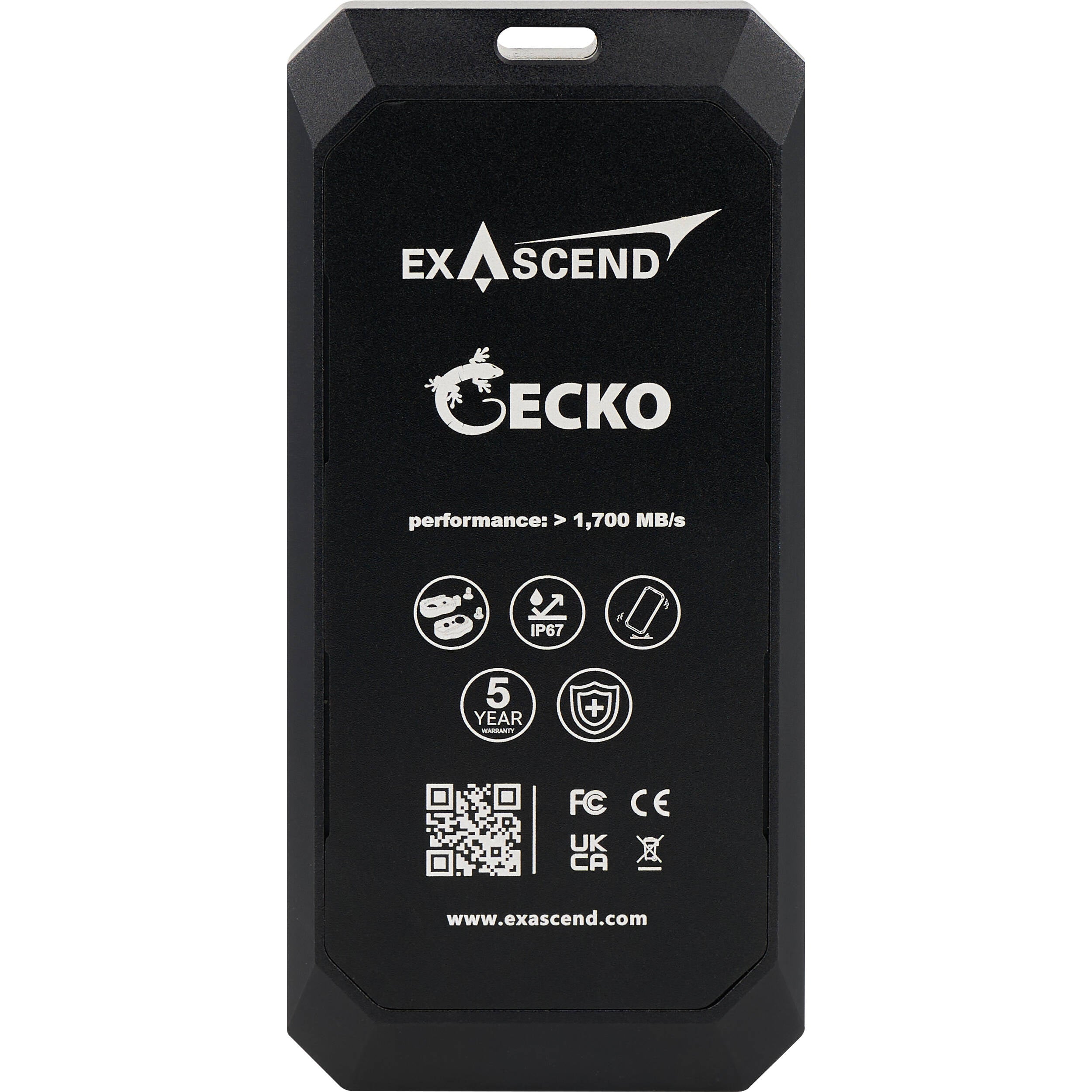 Exascend 2TB Gecko USB-C 3.2 Gen 2x2 Portable SSD