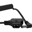 Kondor Blue D-Tap to DC Right Angle Coiled Cable (5.5 x 2.5mm) (Canon C70/Atomos)-Black