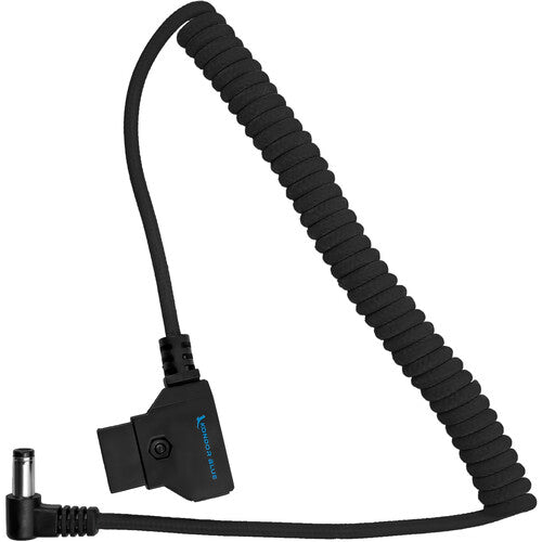 Kondor Blue D-Tap to DC Right Angle Coiled Cable (5.5 x 2.5mm) (Canon C70/Atomos)-Black