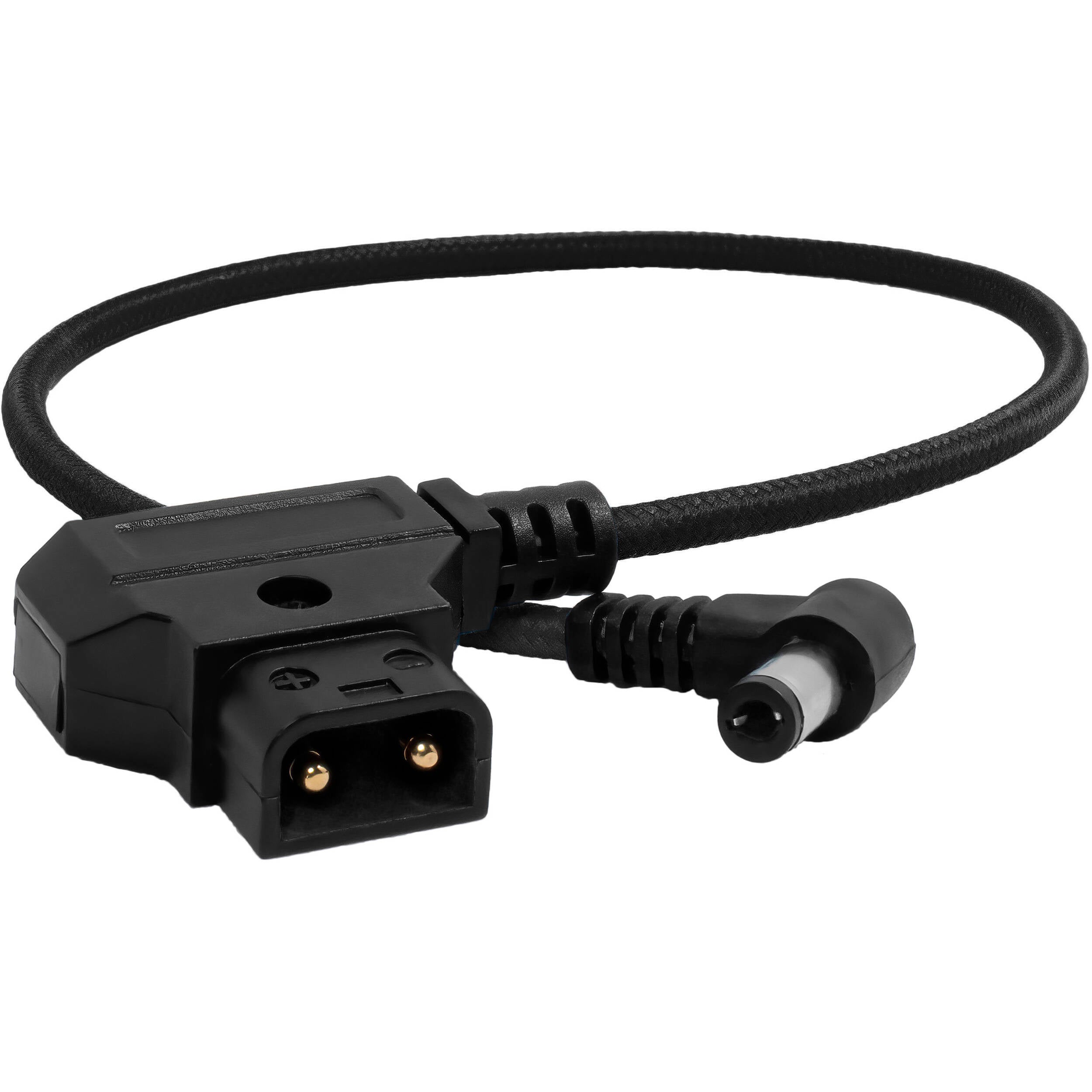 Kondor Blue Straight D-Tap to DC 2.5mm Right-Angle Cable (Raven Black,15")