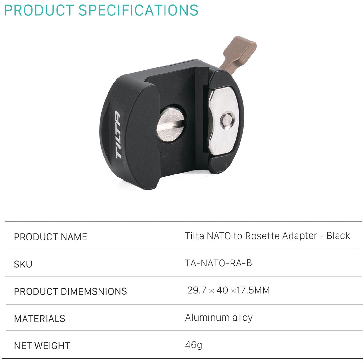Tilta NATO Clamp to ARRI Rosette Adapter