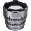 7Artisans 16 mm T2.1 M43 (Panasonic Olympus) - Grey en titane