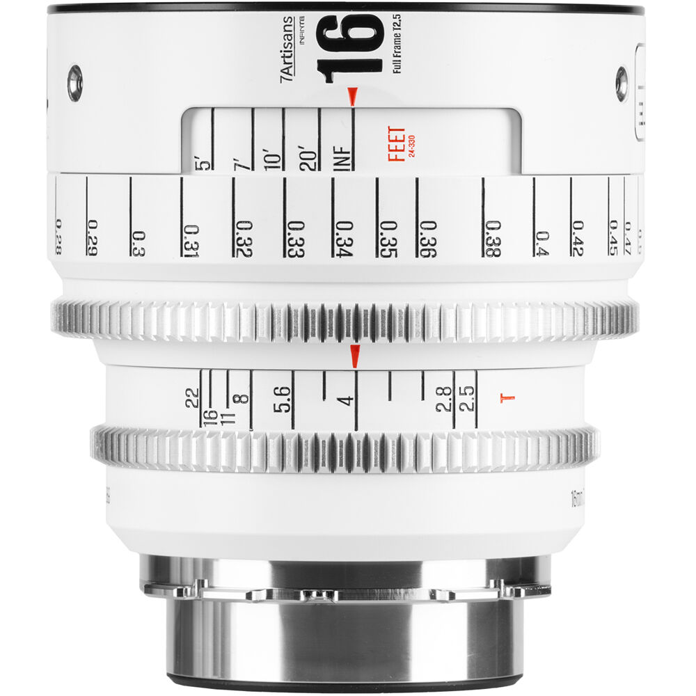 7Artisans INFINTE 16mm T2.5 Ciné Objectif (Canon EF, Blanc)