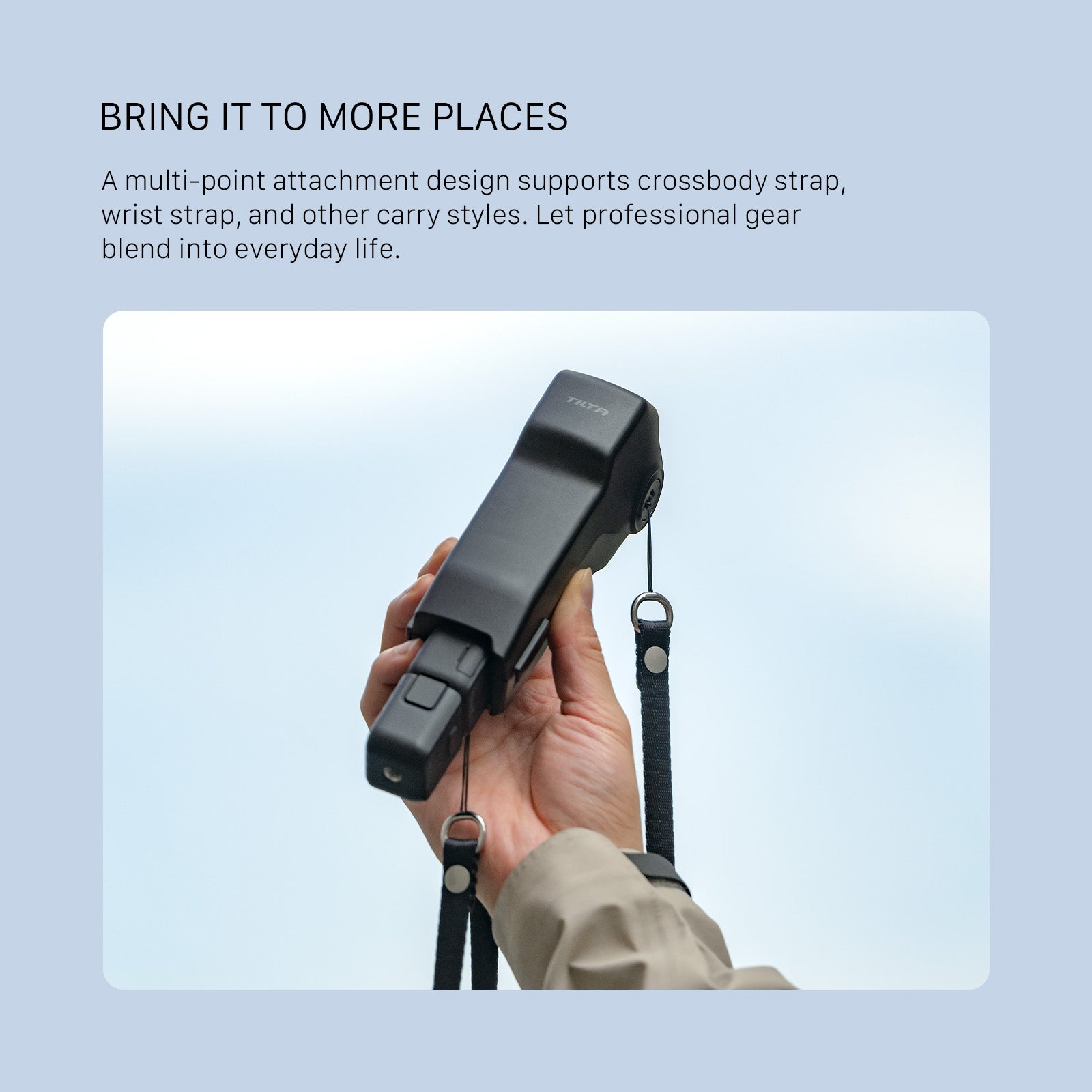 Tilta Protective Travel Case with Shoulder Strap Kit for Osmo Pocket 4P - Ash Gray
