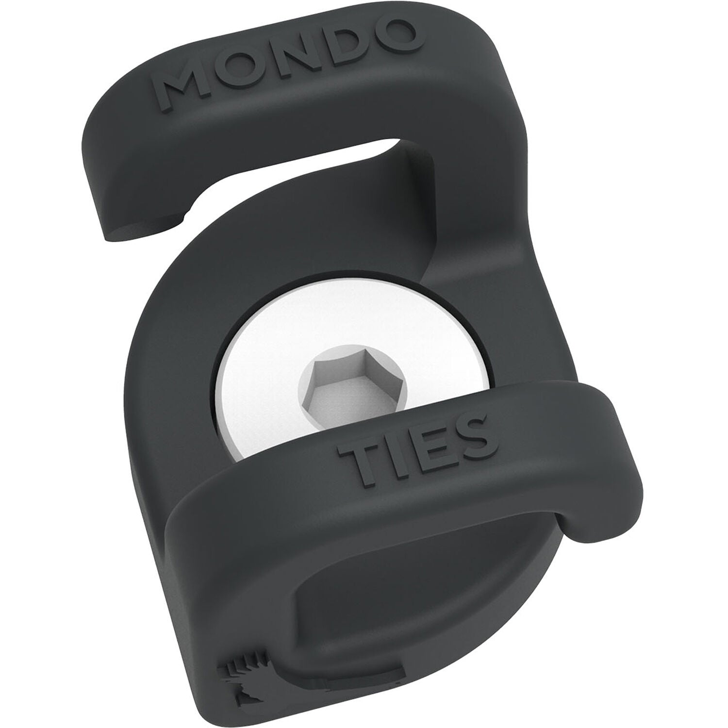 Kondor Blue 3/8"-16 Mondo Ties Cable Management Clips (Raven Black, 4-Pack)