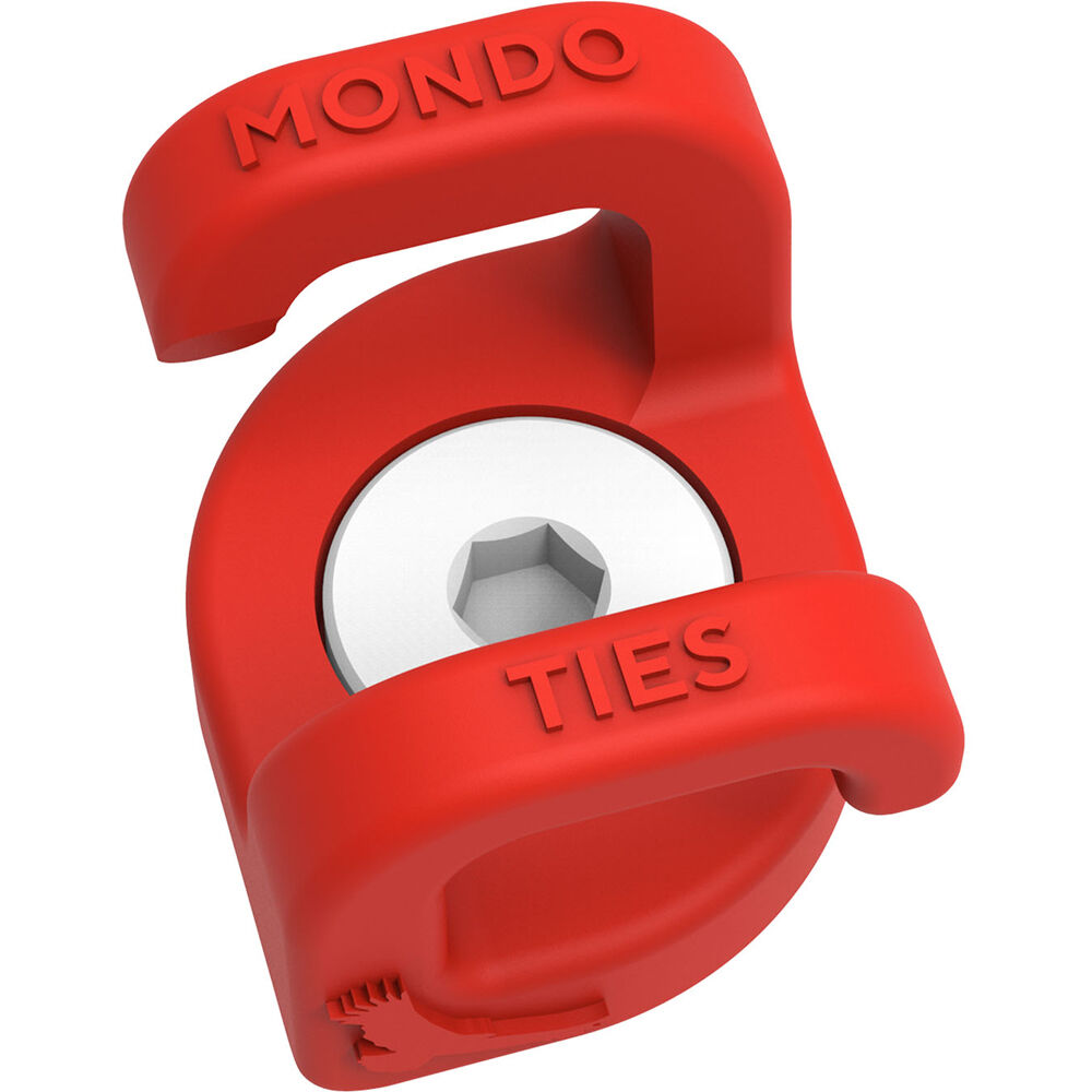 Kondor Blue 3/8"-16 Mondo Ties Cable Management Clips (Cardinal Red, 4-Pack)
