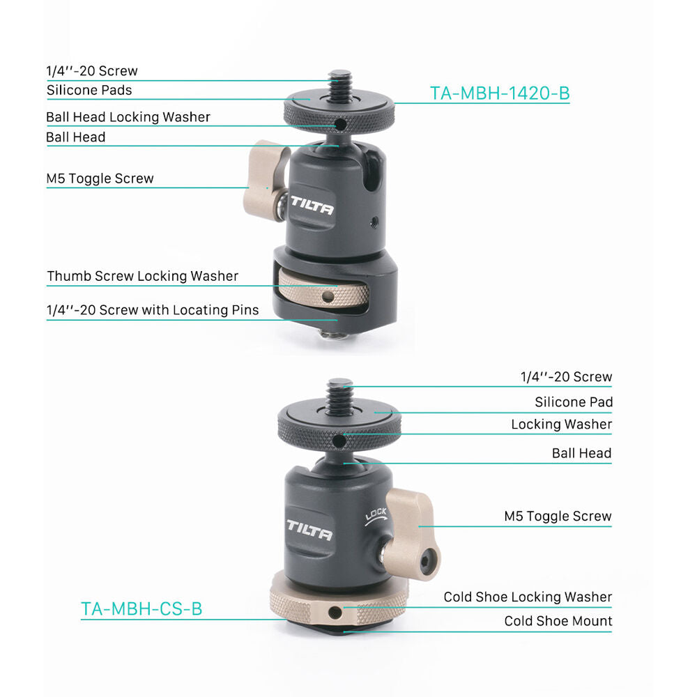 Tilta Mini Ball Head Mount with Cold Shoe