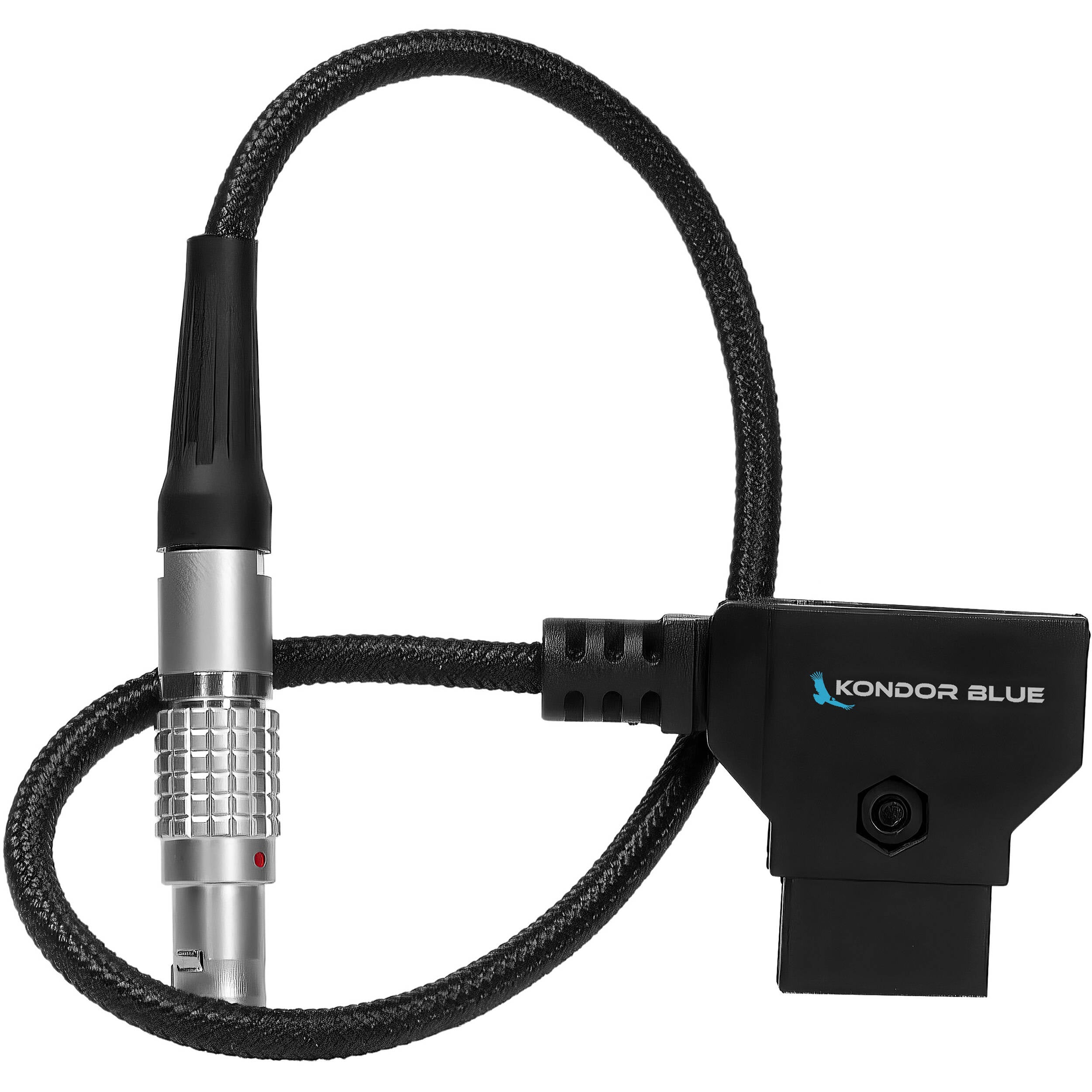 Kondor Blue D-Tap to 2-Pin LEMO Braided Cable for RED KOMODO (10")
