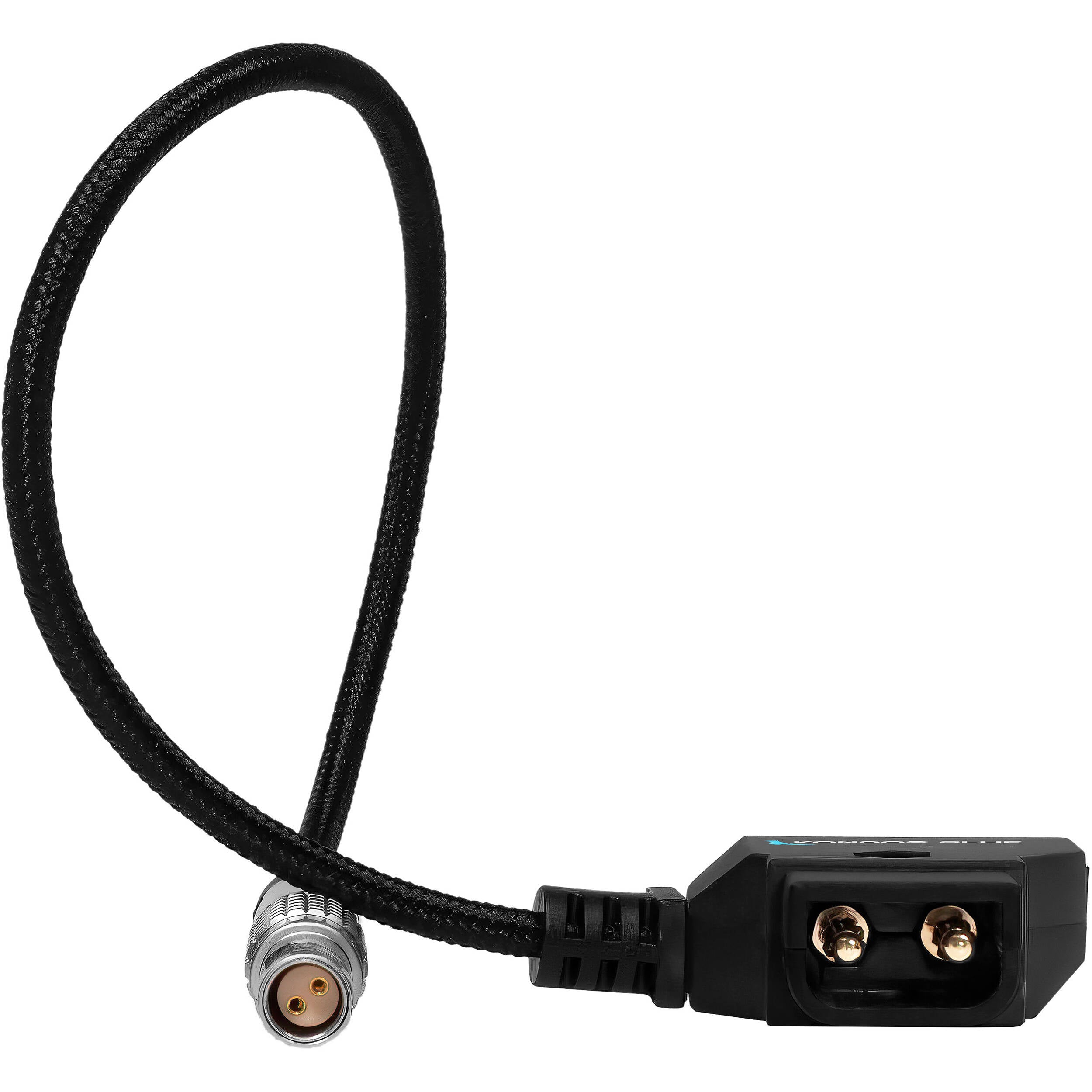Kondor Blue D-Tap to 2-Pin LEMO Braided Cable for RED KOMODO (10")