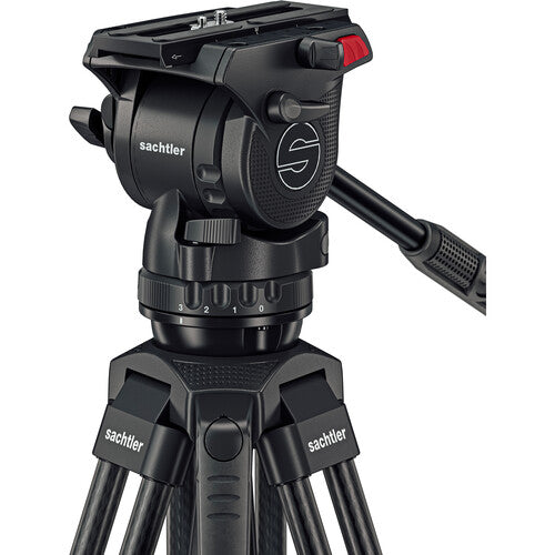 Sachtler 75/2 Mark II Fibre de carbone trépied Système avec Ace XL Head & Mid-Level Spreater