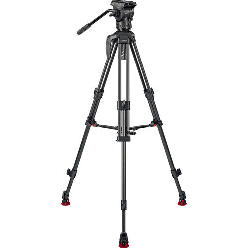 Sachtler 75/2 Mark II Fibre de carbone trépied Système avec Ace XL Head & Mid-Level Spreater
