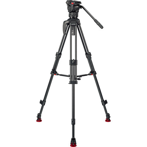 Sachtler 75/2 Mark II Fibre de carbone trépied Système avec Ace XL Head & Mid-Level Spreater