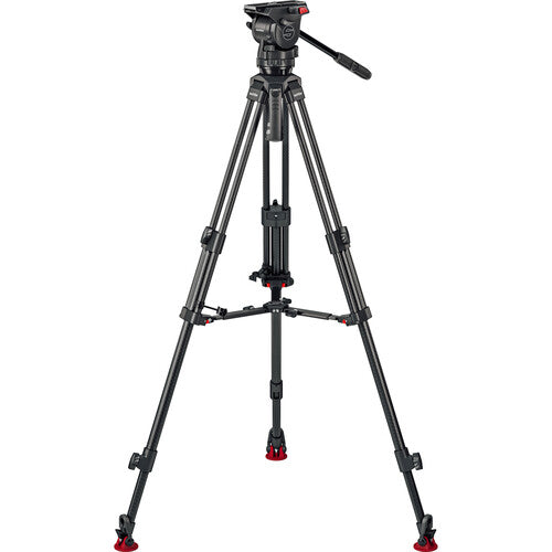 Sachtler 75/2 Mark II Fibre de carbone trépied Système avec Ace XL Head & Mid-Level Spreater