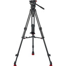Sachtler 75/2 Mark II Fibre de carbone trépied Système avec Ace XL Head & Mid-Level Spreater