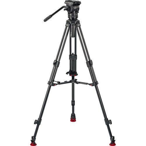 Sachtler 75/2 Mark II Fibre de carbone trépied Système avec Ace XL Head & Mid-Level Spreater