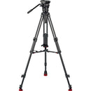 Sachtler 75/2 Mark II Fibre de carbone trépied Système avec Ace XL Head & Mid-Level Spreater