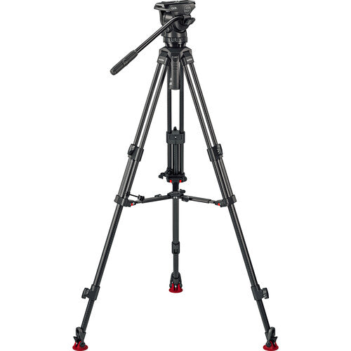 Sachtler 75/2 Mark II Fibre de carbone trépied Système avec Ace XL Head & Mid-Level Spreater