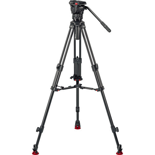 Sachtler 75/2 Mark II Fibre de carbone trépied Système avec Ace XL Head & Mid-Level Spreater