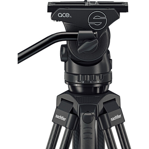 Sachtler 75/2 Mark II Fibre de carbone trépied Système avec Ace XL Head & Mid-Level Spreater