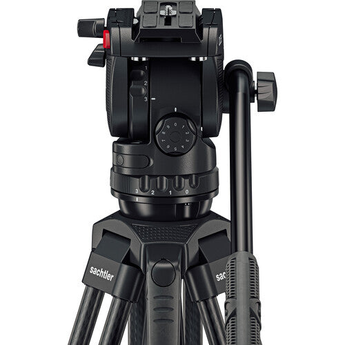 Sachtler 75/2 Mark II Fibre de carbone trépied Système avec Ace XL Head & Mid-Level Spreater