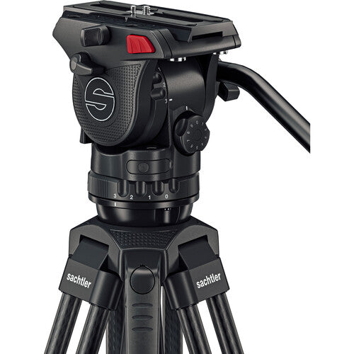 Sachtler 75/2 Mark II Fibre de carbone trépied Système avec Ace XL Head & Mid-Level Spreater