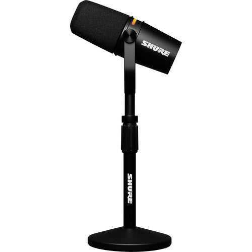 Shure XLR/USB Speech Microphone Plus Stand - Black