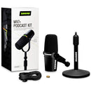 Shure XLR/USB Speech Microphone Plus Stand - Black