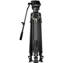 Tilta CT12 75mm Cine Fluid Head With 2-Stage One-Touch Carbon Fiber Tripod System (26.5 lb, Space Gray)