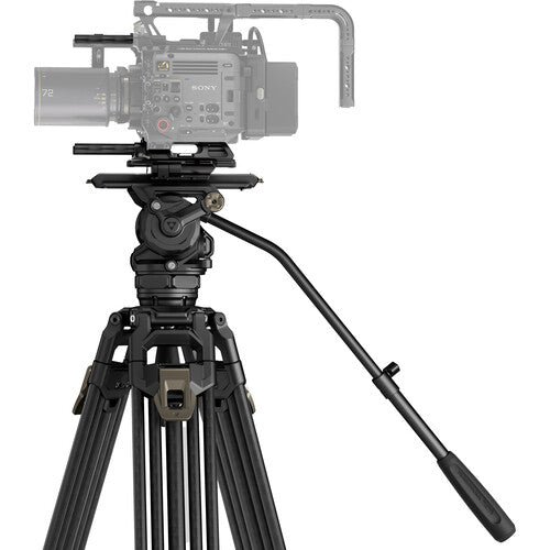 Tilta CT12 75mm Cine Fluid Head With 2-Stage One-Touch Carbon Fiber Tripod System (26.5 lb, Space Gray)