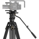 Tilta CT12 75mm Cine Fluid Head With 2-Stage One-Touch Carbon Fiber Tripod System (26.5 lb, Space Gray)