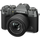 Fujifilm X-T50 sans miroir caméra Boîtier, w / xc15-45mmf3.5- 5.6 OIS PZ Objectif Kit - argent charbon de bois