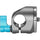Kondor Blue Rosette to Straight-Angle Rod Clamp (Space Gray)