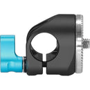 Kondor Blue Rosette to Straight-Angle Rod Clamp (Raven Black)