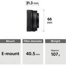 Sony E PZ 16-50 mm f / 3,5-5,6 OSS II Objectif (Sony E, noir)