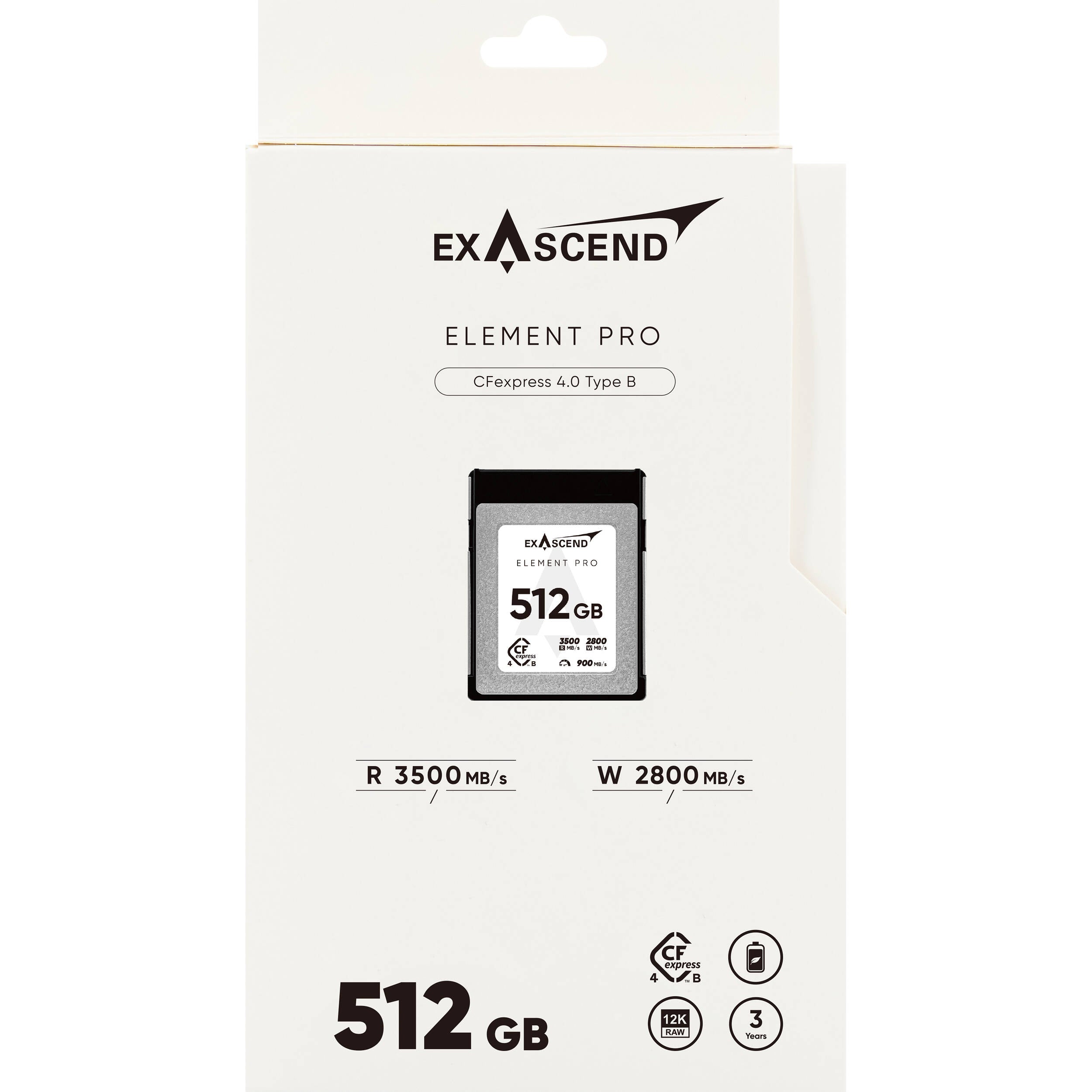 Exascend 512GB Element Pro CFexpress 4.0 Type B Memory Card