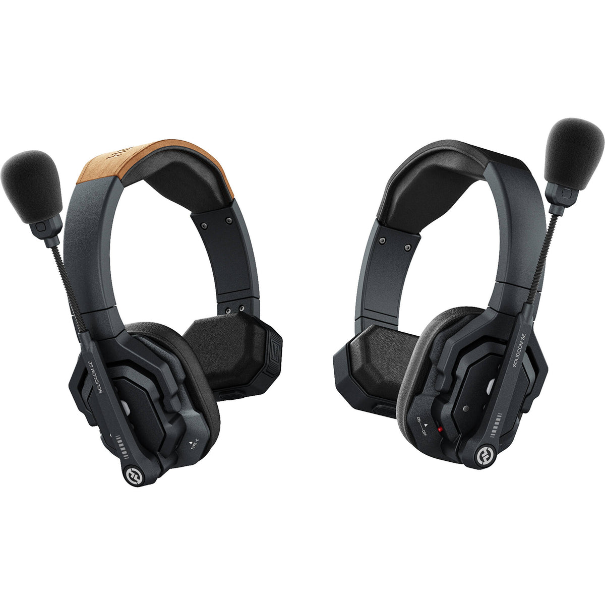 Hollyland Solidcom SE Global 2S 2-Person Full-Duplex Single-Ear Noise-Canceling Headset Intercom System (2.4 GHz)