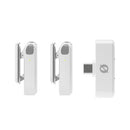 Système de microphone sans fil ultracompact sans fil sans fil avec un connecteur Lightning (2,4 GHz, blanc)