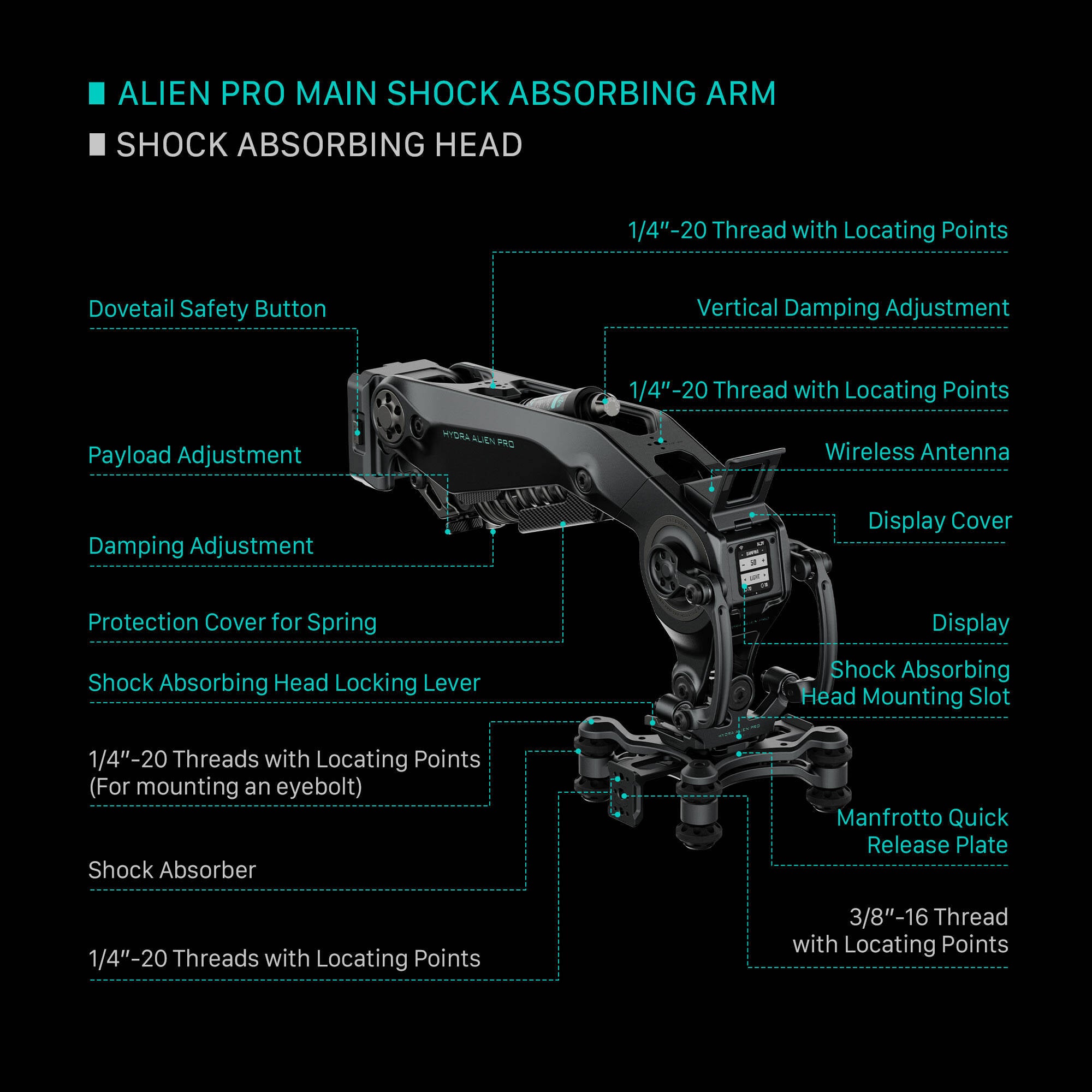 Tilta Hydra Alien Pro with Electronic Suction Cup Kit (V-Mount)