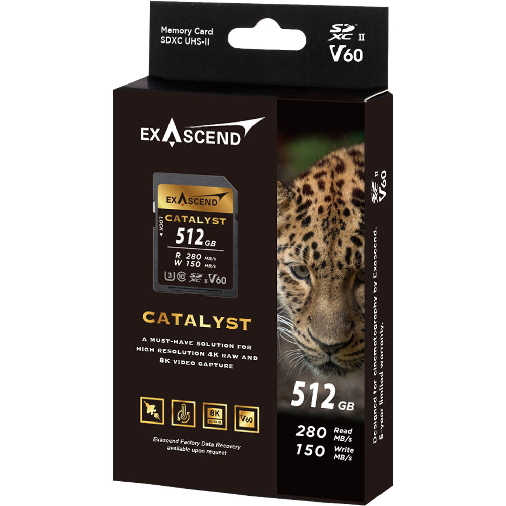 Exascend 512GB Catalyst UHS-II SDXC Memory Card