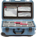 Nanuk 935 Étui utilitaire dur à roues avec insert de diviseur rembourré et organisateur de couvercle (Cyan Blue)