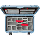 Nanuk 935 Étui utilitaire dur à roues avec insert de diviseur rembourré et organisateur de couvercle (Cyan Blue)